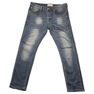 Smith & Mills Jeans Mens 32 Blue Stretch Straight Leg Denim Classic Casual Pants